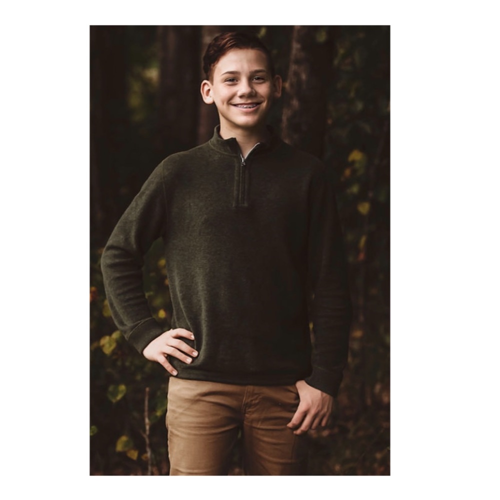 Boys Hunter Green Sweater